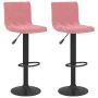 Taburetes de cocina 2 unidades terciopelo rosa de , Taburetes de cocina - Ref: Foro24-333736, Precio: 104,98 €, Descuento: %