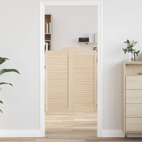 Schwingtüren mit Lamellen-Design, 1 Paar, 100x80cm, Kiefernholz von , Türen für zu Hause - Ref: Foro24-4107128, Preis: 75,60 ...