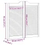 Swinging doors with 2 pairs of 100x100cm pine wood slat design. by , Doors for the home - Ref: Foro24-4107135, Price: 114,22 ...