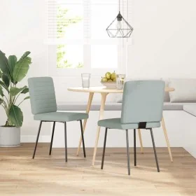 Esszimmerstühle, 2 Stück, hellgraues Samtgewebe. von , Essstühle - Ref: Foro24-4101156, Preis: 85,86 €, Rabatt: %