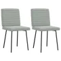 Esszimmerstühle, 2 Stück, hellgraues Samtgewebe. von , Essstühle - Ref: Foro24-4101156, Preis: 85,86 €, Rabatt: %