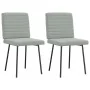Sillas de comedor 2 unidades terciopelo gris claro de , Sillas de comedor - Ref: Foro24-4101156, Precio: 85,84 €, Descuento: %