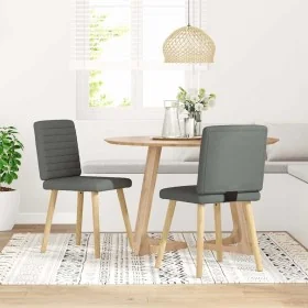 Esszimmerstühle, 2 Stück, dunkelgraues Gewebe. von , Essstühle - Ref: Foro24-4101175, Preis: 103,21 €, Rabatt: %