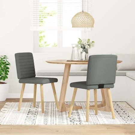 Esszimmerstühle, 2 Stück, dunkelgraues Gewebe. von , Essstühle - Ref: Foro24-4101175, Preis: 103,21 €, Rabatt: %