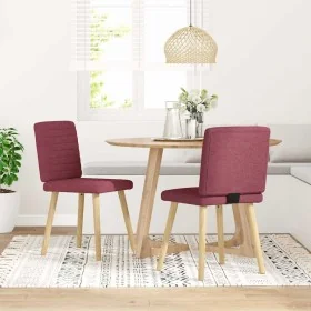 Esszimmerstühle, 2 Stück, Stoff in Weinrot. von , Essstühle - Ref: Foro24-4101177, Preis: 103,21 €, Rabatt: %