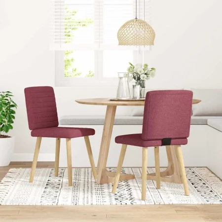 Esszimmerstühle, 2 Stück, Stoff in Weinrot. von , Essstühle - Ref: Foro24-4101177, Preis: 103,21 €, Rabatt: %