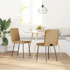 Esszimmerstühle, 2 Stück, braunes Samtgewebe von , Essstühle - Ref: Foro24-4101194, Preis: 86,18 €, Rabatt: %
