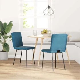 Esszimmerstühle, 2 Stück, blauer Samt von , Essstühle - Ref: Foro24-4101196, Preis: 86,18 €, Rabatt: %