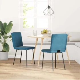 Sillas de comedor 2 unidades terciopelo azul de , Sillas de comedor - Ref: Foro24-4101196, Precio: 86,79 €, Descuento: %