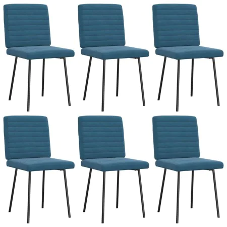 Sillas de comedor 6 unidades terciopelo azul de , Sillas de comedor - Ref: Foro24-3315536, Precio: 245,78 €, Descuento: %