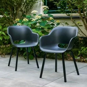Gartenstuhl von Keter mit Metallbeinen "Noa" 2 Stück Graphit von , Gartenstühle - Ref: Foro24-447617, Preis: 151,38 €, Rabatt: %
