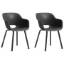 Keter garden chair with metal legs "Noa" 2 units graphite by , Garden chairs - Ref: Foro24-447617, Price: 151,36 €, Discount: %