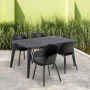 Keter garden chair with metal legs "Noa" 2 units graphite by , Garden chairs - Ref: Foro24-447617, Price: 151,36 €, Discount: %
