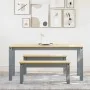 Juego de comedor Panama 3 pzas madera maciza de pino gris de , muebles para cocinas y comedores - Ref: Foro24-3345174, Precio...