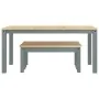 Juego de comedor Panama 3 pzas madera maciza de pino gris de , muebles para cocinas y comedores - Ref: Foro24-3345174, Precio...
