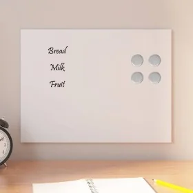 White tempered glass magnetic wall board 40x30 cm by , White boards - Ref: Foro24-4008622, Price: 20,17 €, Discount: %