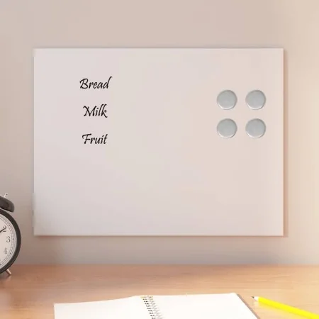 Magnetische Wandtafel aus gehärtetem weißem Glas 40x30 cm von , Whiteboards - Ref: Foro24-4008622, Preis: 20,17 €, Rabatt: %