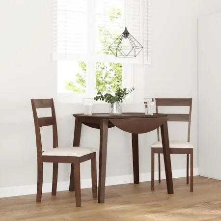 Sillas de comedor con cojines 2 uds madera maciza marrón caucho von , Essstühle - Ref: Foro24-4102380, Preis: 93,32 €, Rabatt: %