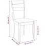 Sillas de comedor con cojines 2 uds madera maciza marrón caucho von , Essstühle - Ref: Foro24-4102380, Preis: 93,32 €, Rabatt: %