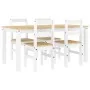 Panama 5-piece dining set made of solid white pine wood by , Furniture sets for kitchens and dining rooms - Ref: Foro24-33451...