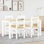 Panama 5-piece dining set made of solid white pine wood by , Furniture sets for kitchens and dining rooms - Ref: Foro24-33451...