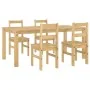 Panama 5-piece dining set made of solid pine wood by , Furniture sets for kitchens and dining rooms - Ref: Foro24-3345188, Pr...