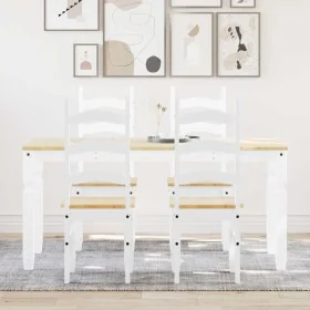 Panama 5-piece dining set made of solid white pine wood by , Furniture sets for kitchens and dining rooms - Ref: Foro24-33452...
