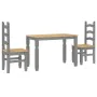 Juego de comedor Panama 3 pzas madera maciza de pino gris de , muebles para cocinas y comedores - Ref: Foro24-3345195, Precio...