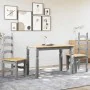 Juego de comedor Panama 3 pzas madera maciza de pino gris de , muebles para cocinas y comedores - Ref: Foro24-3345195, Precio...