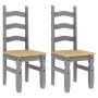 Juego de comedor Panama 3 pzas madera maciza de pino gris de , muebles para cocinas y comedores - Ref: Foro24-3345195, Precio...
