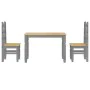 Juego de comedor Panama 3 pzas madera maciza de pino gris de , muebles para cocinas y comedores - Ref: Foro24-3345195, Precio...