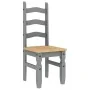 Esstisch-Set Panama, 3-teilig, aus massivem Kiefernholz in Grau. von , Möbelsets für Küchen und Esszimmer - Ref: Foro24-33452...