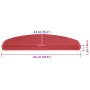Stair tread mat 30 units red burgundy 65x24x4 cm by , Stair mats - Ref: Foro24-3365754, Price: 128,03 €, Discount: %