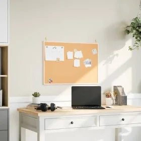 Cork board with solid pine wood frame 80x55 cm by , Notice boards - Ref: Foro24-4017420, Price: 25,79 €, Discount: %