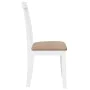 Sillas de comedor con cojines 2uds madera maciza blanco caucho von , Essstühle - Ref: Foro24-4102394, Preis: 99,74 €, Rabatt: %