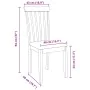 Sillas de comedor con cojines 2uds madera maciza blanco caucho von , Essstühle - Ref: Foro24-4102394, Preis: 99,74 €, Rabatt: %