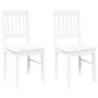Sillas de comedor 2 unidades madera maciza de caucho blanco von , Essstühle - Ref: Foro24-4102431, Preis: 107,31 €, Rabatt: %
