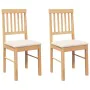 Dining chairs with cushions 2 units solid rubber wood by , dining chairs - Ref: Foro24-4102427, Price: 104,10 €, Discount: %