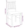 Dining chairs with cushions 2 units solid rubber wood by , dining chairs - Ref: Foro24-4102427, Price: 104,10 €, Discount: %