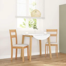 Dining chairs with cushions 2 units solid natural rubberwood by , dining chairs - Ref: Foro24-4102382, Price: 93,32 €, Discou...