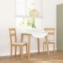 Dining chairs with cushions 2 units solid natural rubberwood by , dining chairs - Ref: Foro24-4102382, Price: 93,30 €, Discou...