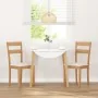 Dining chairs with cushions 2 units solid natural rubberwood by , dining chairs - Ref: Foro24-4102382, Price: 93,30 €, Discou...