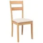 Dining chairs with cushions 2 units solid natural rubberwood by , dining chairs - Ref: Foro24-4102382, Price: 93,30 €, Discou...