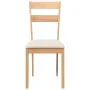 Dining chairs with cushions 2 units solid natural rubberwood by , dining chairs - Ref: Foro24-4102382, Price: 93,30 €, Discou...