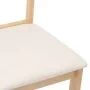 Dining chairs with cushions 2 units solid natural rubberwood by , dining chairs - Ref: Foro24-4102382, Price: 93,30 €, Discou...