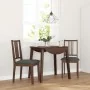 Esszimmerstühle mit Kissen, 2 Stück Massivholz Braun Kautschuk von , Essstühle - Ref: Foro24-4102396, Preis: 101,82 €, Rabatt: %