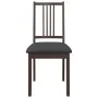 Esszimmerstühle mit Kissen, 2 Stück Massivholz Braun Kautschuk von , Essstühle - Ref: Foro24-4102396, Preis: 101,82 €, Rabatt: %