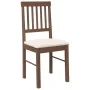 Esszimmerstühle mit Kissen, 2 Stück Massivholz Braun Kautschuk von , Essstühle - Ref: Foro24-4102425, Preis: 103,29 €, Rabatt: %