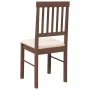Dining chairs with cushions 2 pcs solid wood brown rubber by , dining chairs - Ref: Foro24-4102425, Price: 104,89 €, Discount: %