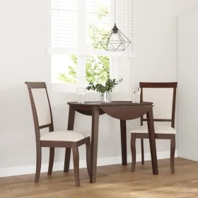 Dining chairs with cushions 2 pcs solid wood brown rubber by , dining chairs - Ref: Foro24-4102486, Price: 175,32 €, Discount: %